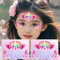 Non-toxic and washable facial tattoo stickers for children at the beginning of the school year, rainbow performance stage makeup special arm stickers thumbnail 6