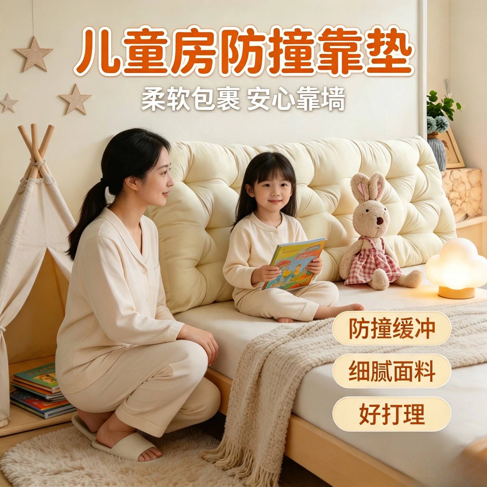 田园床头靠背软糯床头靠垫榻榻米靠垫沙发靠枕学生宿舍靠背枕头
