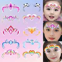 Non-toxic and washable facial tattoo stickers for children at the beginning of the school year, rainbow performance stage makeup special arm stickers thumbnail 8