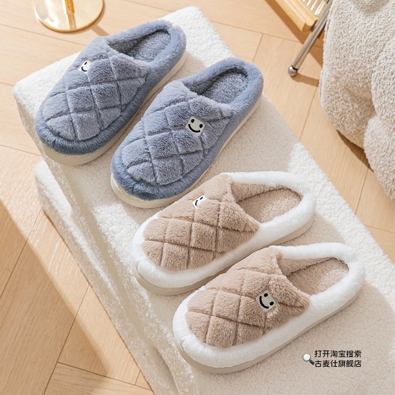 2025新款防滑毛毛拖鞋加绒保暖月子鞋女款家居拖鞋棉拖鞋男士冬季