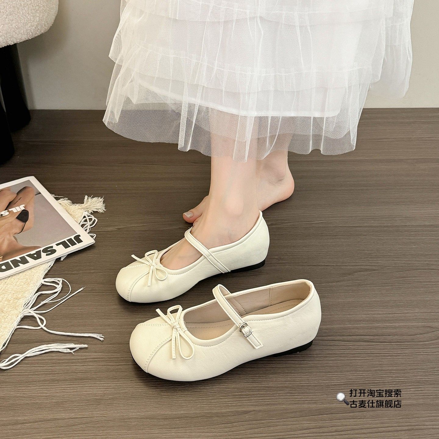 法式内增高银色芭蕾舞单鞋女夏2025新款配裙子玛丽珍小皮鞋晚晚鞋