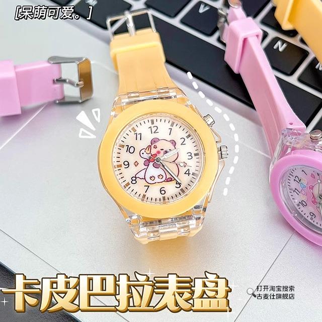 卡皮吧啦电子表儿童礼物卡比巴拉发光手表小学生看时间幼儿园玩具