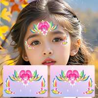 Non-toxic and washable facial tattoo stickers for children at the beginning of the school year, rainbow performance stage makeup special arm stickers thumbnail 7