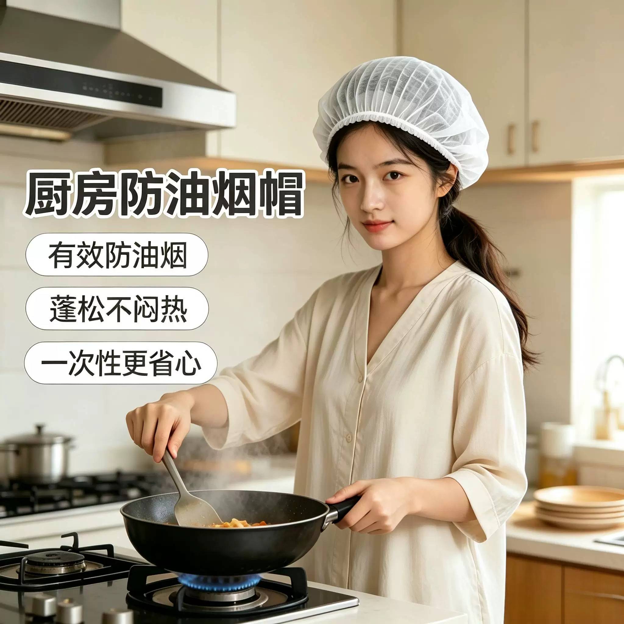 一次性帽子头套餐饮厨房专用加厚防尘帽防掉发网帽车间防油烟食品