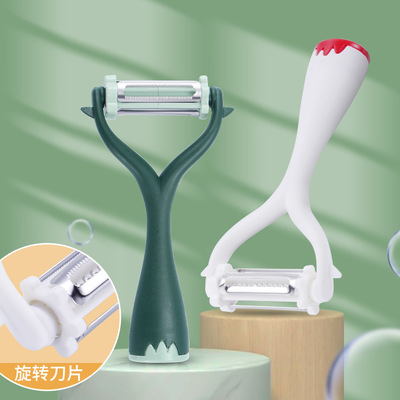 不锈钢削皮刀土豆去皮神器苹果瓜刨厨房水果刨丝家用多功能刮皮刀