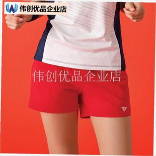 新款透气速干红色k羽毛球服短裤男女款夏季乒乓网球排球跑步运动,