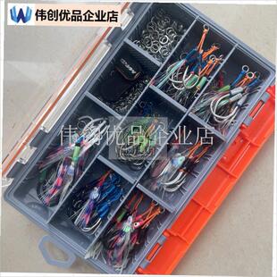 新款防水路亚钩j盒海钓路亚铁板钩盒路亚饵盒大容量配件盒收纳盒,