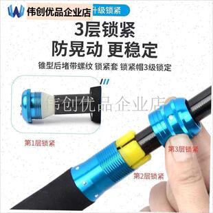 多功能鱼竿手把鱼竿换把s多变手把万能把套鱼竿变节渔具鱼竿配件,