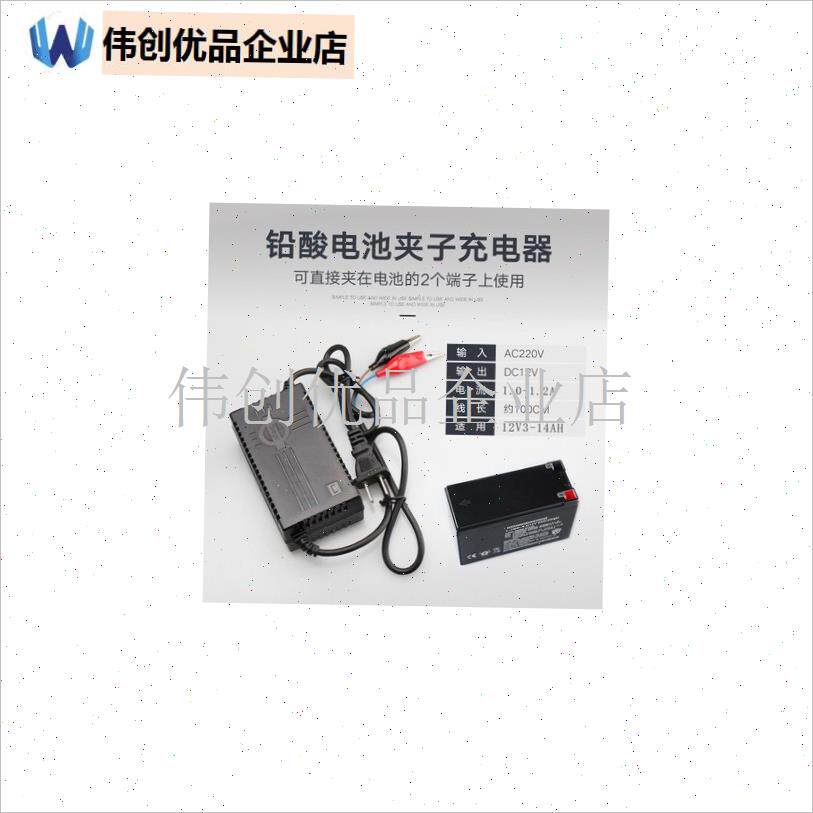 电动喷雾b器12v充电器方孔T型通用插口农用喷壶铅酸电瓶夹子充电,