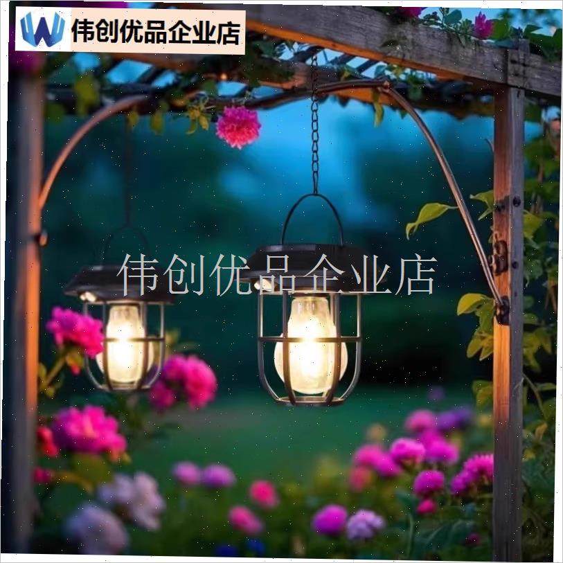 太阳能挂b树灯防水照明灯户外灯庭院人体自动感应灯花园阳台灯小,