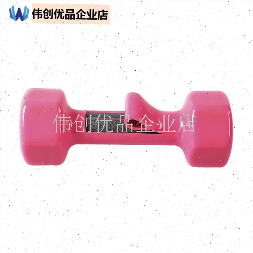 女士六角小哑铃男士健身浸塑2千克铸铁瘦身器材力X量训练臂肌锻,