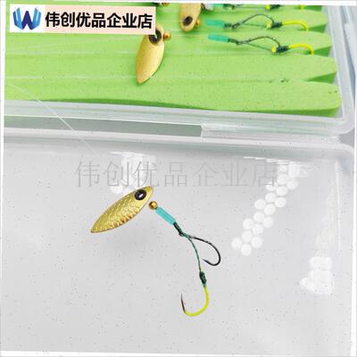 游魂双钩瓜e子亮片3.5/5/7克缓沉助投器溪流白条马口飞蝇钓组,