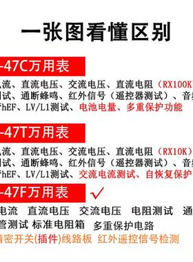 热销南京天宇MF47T/C/F外磁式机械万用电表免烧型自动保护防烧指