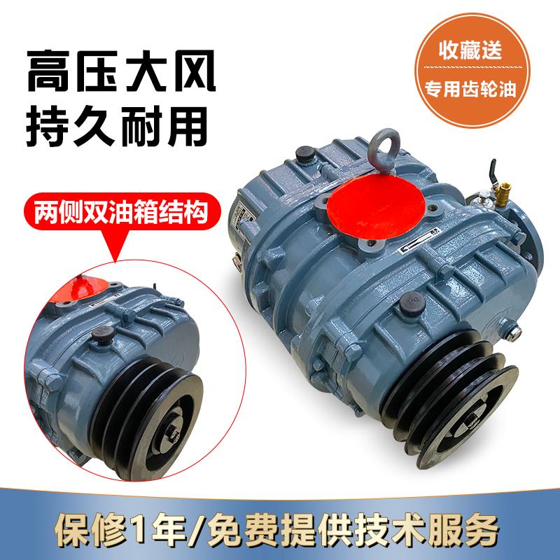 热销正林三叶罗茨风机增氧机鱼塘养殖高压曝气双油箱供氧增氧泵鼓