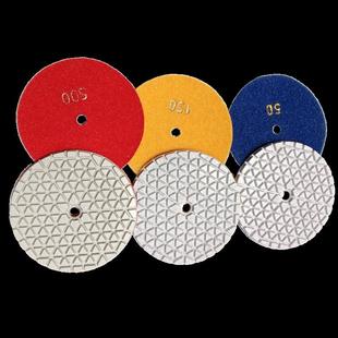 热销10cm金刚石水磨抛光片白底不退色柔软石材磨光片弧形抛光钻石