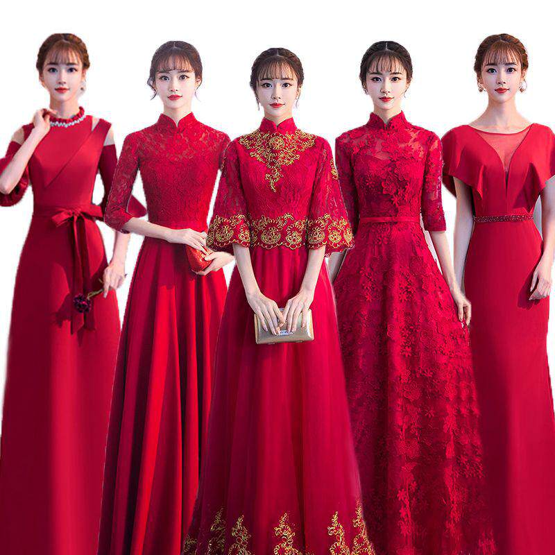 婚纱照服装洋气婚庆2019年新婚优雅秀禾服结婚红盖头旗袍怀孕期|msdalam kategori Butik wanita / wanita, perkahwinan/Cheongsam/pakaian, pakaian/malam - dari Buy2taobao.com untuk memberikan perkhidmatan ejen Taobao profesional membeli