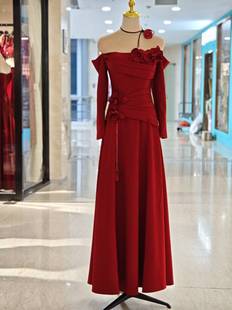 2026新款敬酒服新娘高级感简约抹胸气质结婚高端轻奢A摆订婚礼服