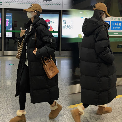 加厚羽绒棉服女韩版宽松长款过膝棉衣2025冬新款外套ins面包服潮