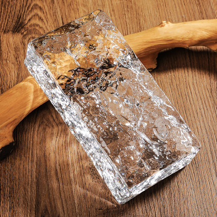 超白玻璃砖水晶砖隔断墙透明水晶砖块网红方形实心吧台装饰玻璃墙