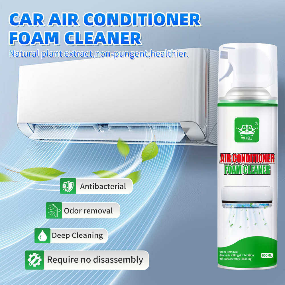 英文版家用空调清洗剂汽车多功能泡沫清洁剂柜机挂机免拆去污除臭