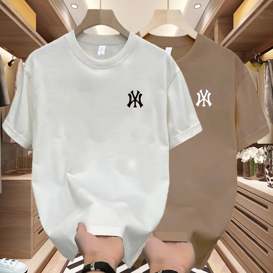 【奥莱专柜】夏季100%重磅纯棉T恤男士新款宽松运动休闲短袖上衣