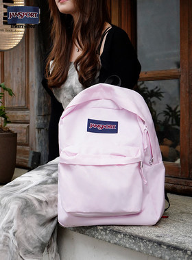 JanSport26年新款经典初高中学生欧若风樱花粉背包ins少女书包