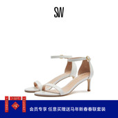 NUNAKEDSTRAIGHT 夏经典 一字带细高跟仙女风凉鞋 女