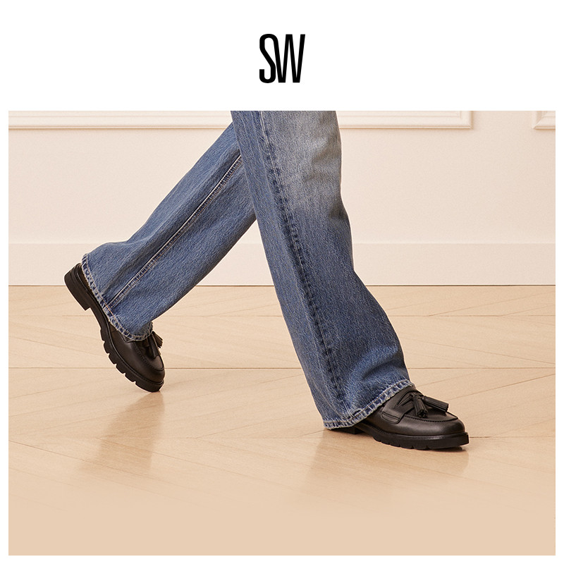 SW早春厚底流苏乐福鞋制服鞋女