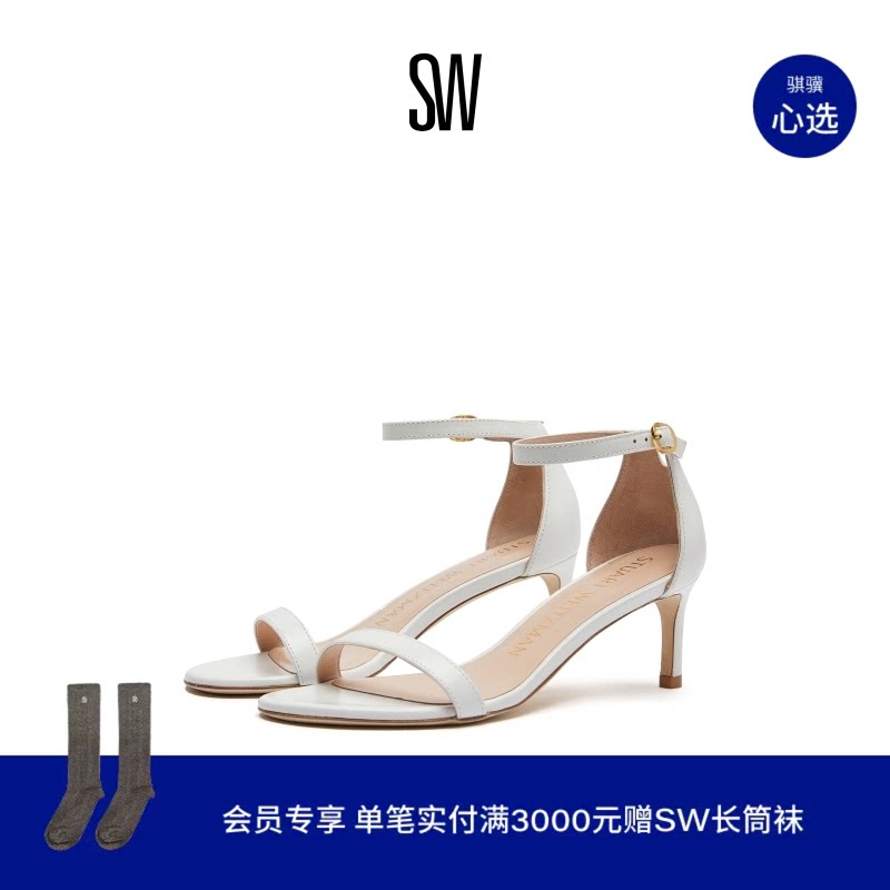 SW NUNAKEDSTRAIGHT 60 夏经典一字带细高跟仙女风凉鞋女