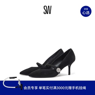 CRYSTAL MARY JANE 女 优雅水晶搭扣细高跟玛丽珍鞋 EVA