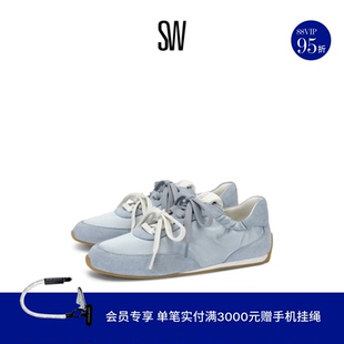【奚梦瑶同款】SW BOND RUCHE SNEAKER双系带褶皱平底运动休闲鞋