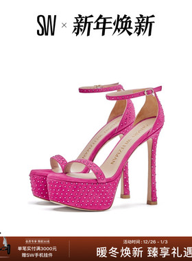 SW NUDISTCURVE HOLLYWOOD SHINE SANDAL 夏季细高跟一字带凉鞋女