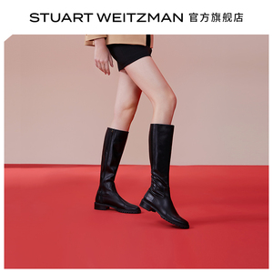 SW CITY ZIP KNEE-HIGH BOOT 春季新款圆头骑士靴女长筒靴