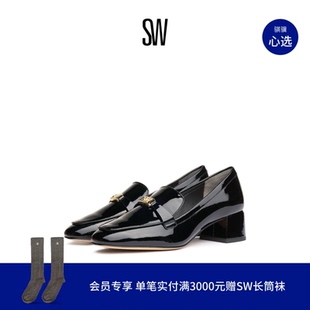 学院风优雅高跟中口乐福鞋 LOAFER LOGO WYLIE