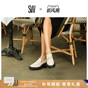 SOHO Weitzman 學(xué)院風(fēng)厚底粗跟樂福鞋 女JK鞋 LOAFER Stuart
