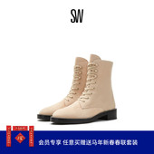 低跟圆头系带短筒靴女 BOOTIE SONDRA SHINE