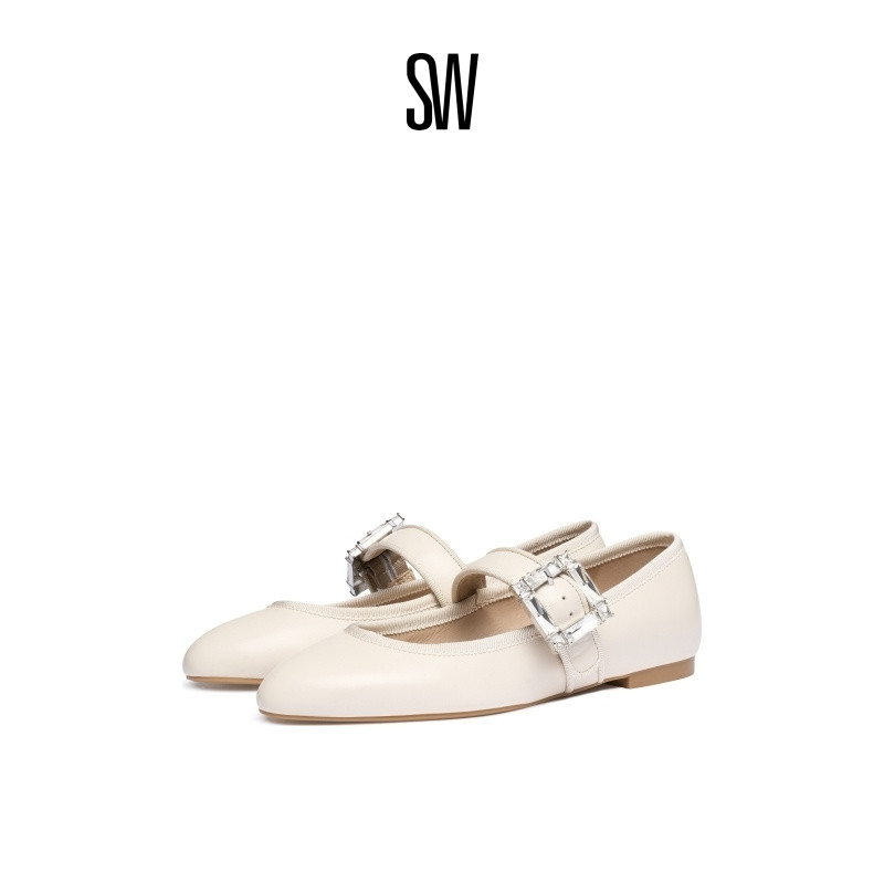 SW25新款圆头平底单鞋芭蕾舞鞋