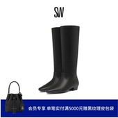 低跟方尖鞋 冬季 BOOT 头拼接拉链长靴女 STASSI
