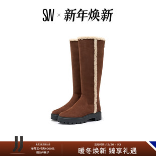 秋冬新品 SHEARLING ZIP BOOT圆头厚底毛毛靴雪地长靴 MYLA