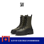 Weitzman NOHO Stuart BOOTIE 秋冬厚底马丁靴粗跟短靴登山靴