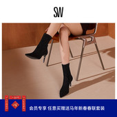 秋冬新品 BOOTIE STUART POWER 细高跟尖头袜靴短靴女