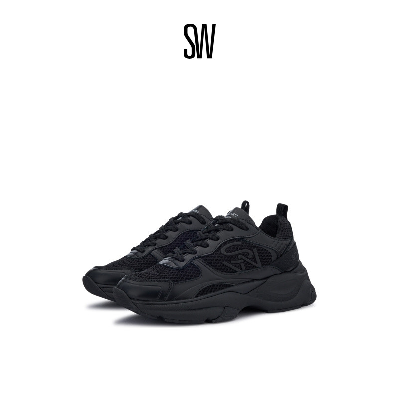 SW25早春新款老爹鞋拼接复古厚底