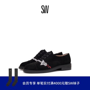 SW CRYSTAL DRAGON OXFORD 春夏水晶系带德比鞋牛津鞋乐福鞋女