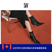 秋冬新品 冬季 ZIP STUARTINI BOOTIE 细高跟尖头短靴女