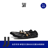 SOCHARMING MARY JANE 饰圆头平底鞋 双系带复古装 天猫独家