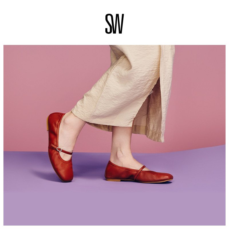 SW CLARIS STRETCH BALLET FLAT 春夏复古平底芭蕾舞鞋浅口单鞋