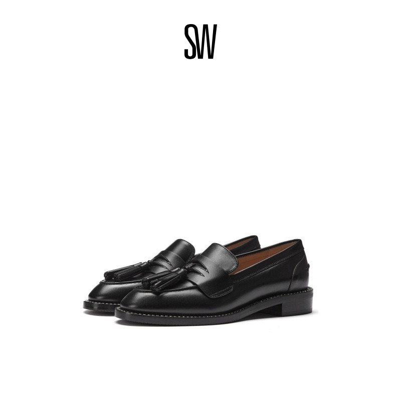 SW早春流苏英伦风水晶乐福鞋