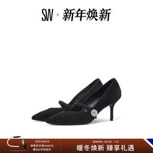 CRYSTAL MARY JANE 女 优雅水晶搭扣细高跟玛丽珍鞋 EVA