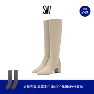 KNEE HIGH ZIP 秋冬粗跟骑士靴长筒靴女 BOOT YULIANA