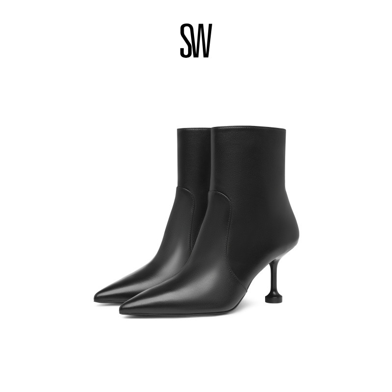 SW冬季细高跟尖头短靴女